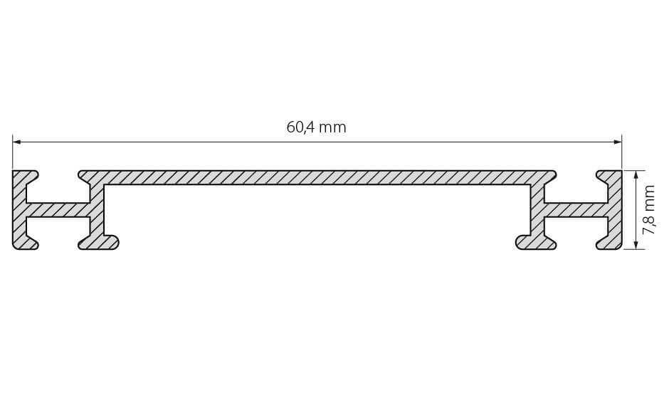 Профиль-держатель Arlight PHS-3X-BASE-H7.8-2000 ANOD 019870