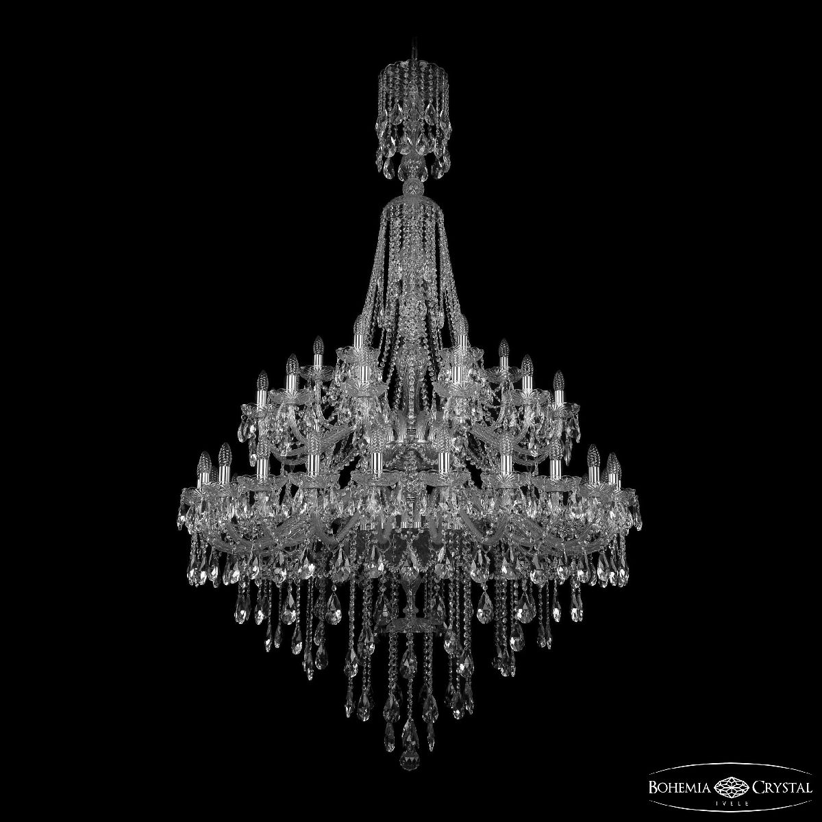 Подвесная люстра Bohemia Ivele Crystal 1415/24+12+6/460/XL-213/2d Ni
