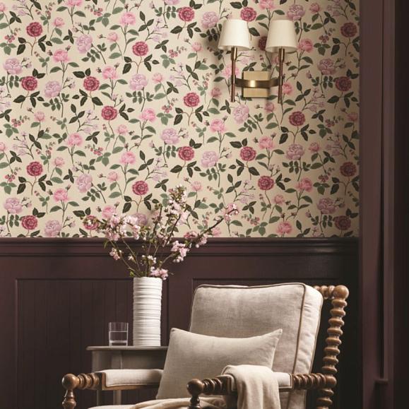 Обои York RF7541 Roses Linen