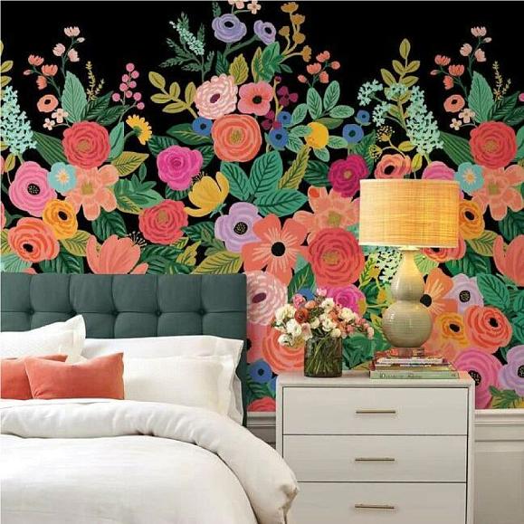 Панно York RI5192M Garden Party Mural Black Multi