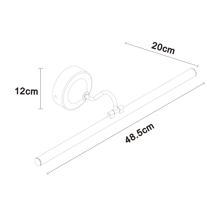 Подсветка для зеркал Arte Lamp Sol A7908AP-1BK