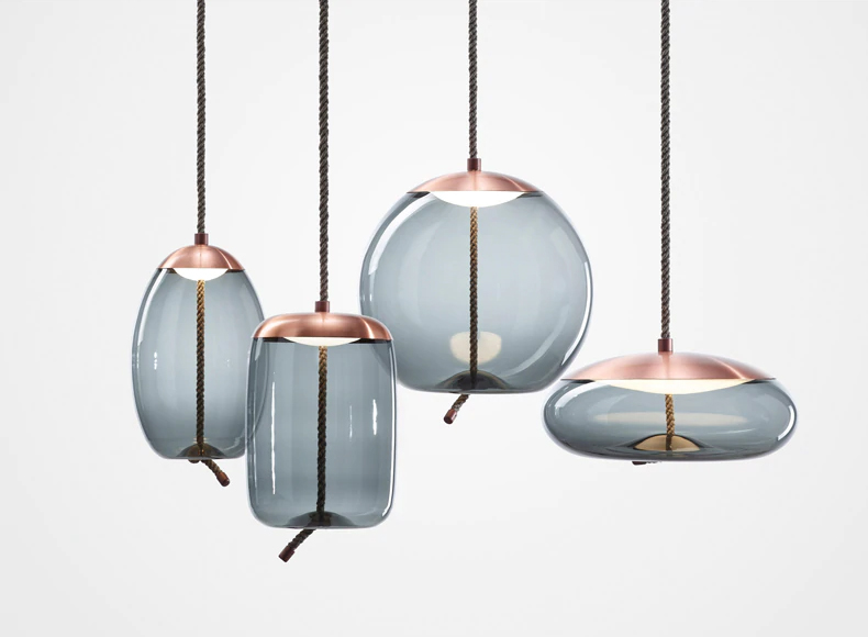 Подвесной светильник Delight Collection Knot 9966P/C copper/blue