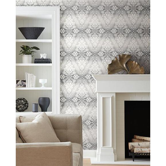 Обои York DM4931 Tudor Diamond Damask Black