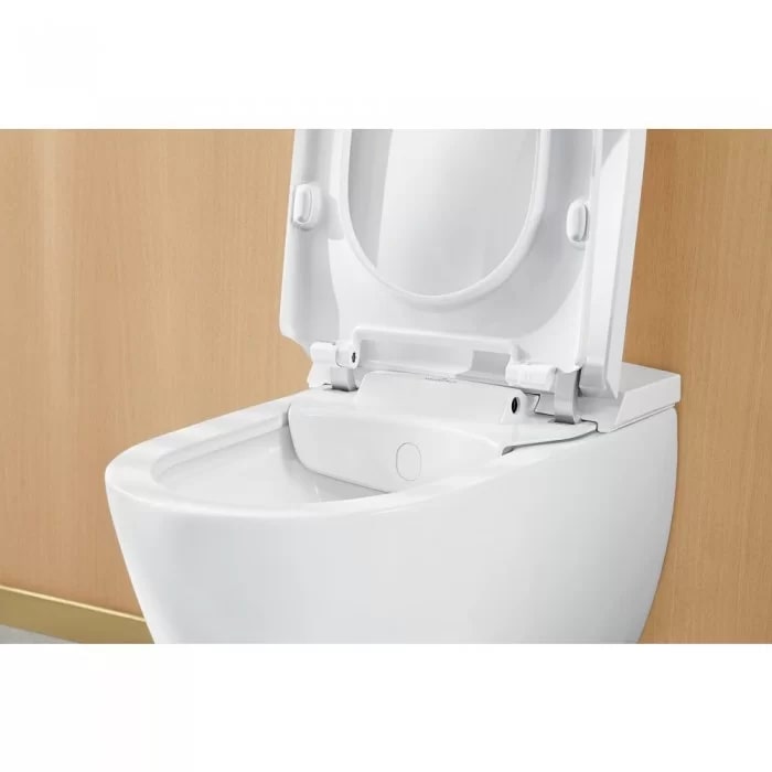 Villeroy&Boch Viclean Унитаз-биде 38.5х59.5х36см., подвесной, в комплекте с сиденьем, покрытие CeramicPlus, цвет: альпийский белый