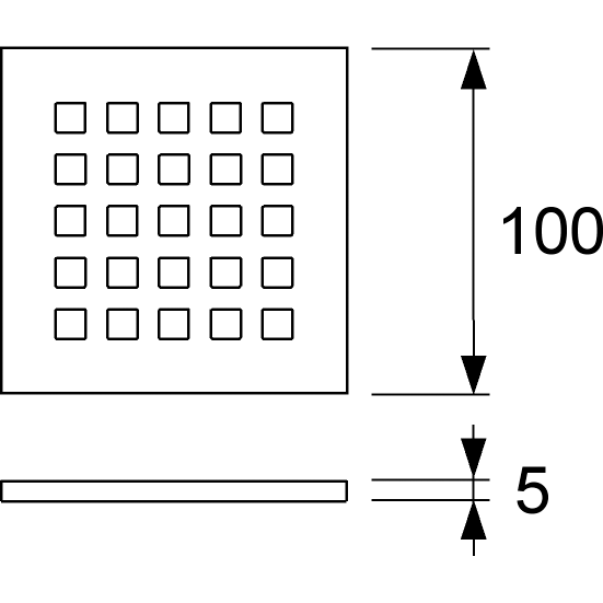 TECEdrainpoint S quadratum Декоративная решетка 100х100 мм
