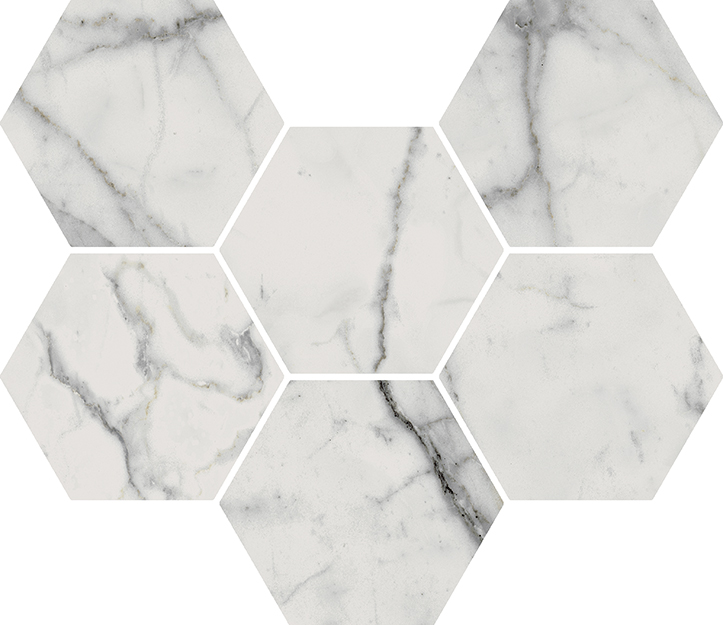 CHA.EVO STATUARIO MOSAICO HEXAGON