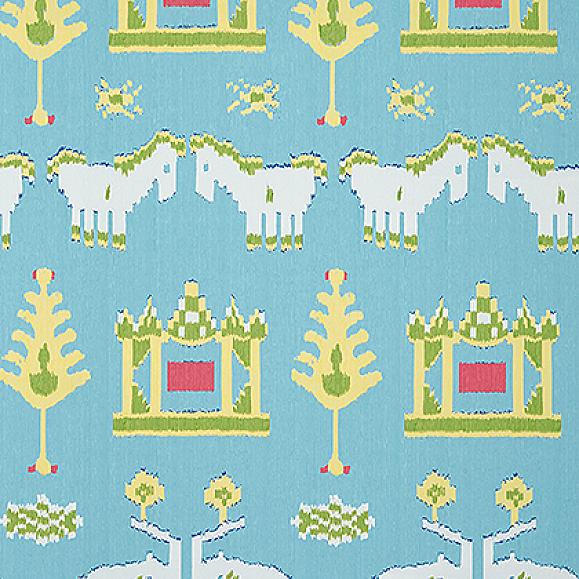 Обои Thibaut T10644 Kingdom Parade Turquoise