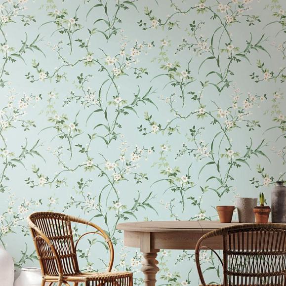 Обои York BL1742 Blossom Branches Spa Blue