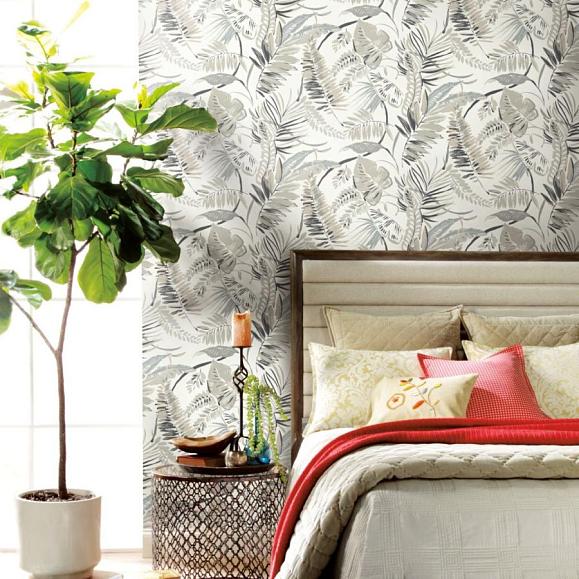 Обои York TC2622 Tropical Toss White/Neutrals