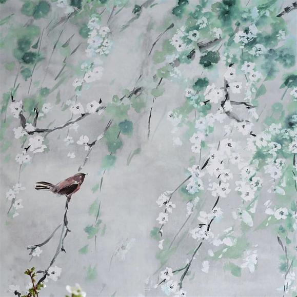 Панно Designers Guild PDG1116/02 Shinsha Scene 1 Celadon