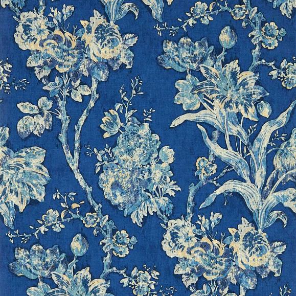Обои Sanderson 217323 Fringed Tulip Toile Smalt