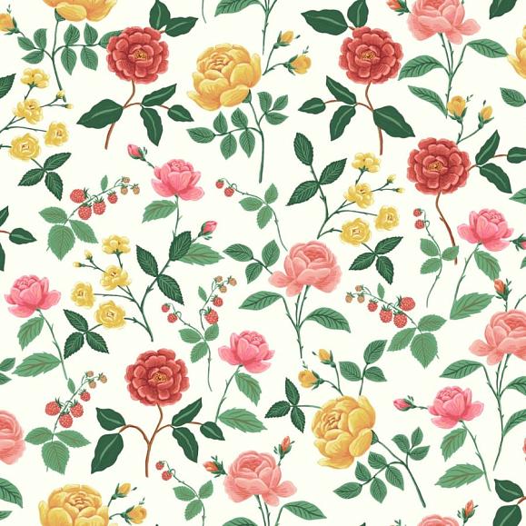 Обои York RF7546 Roses White & Blush