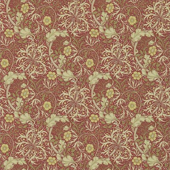 обои Morris 216846 Morris Seaweed Red/Gold