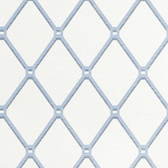 Обои Thibaut T4052 Easom Trellis Blue