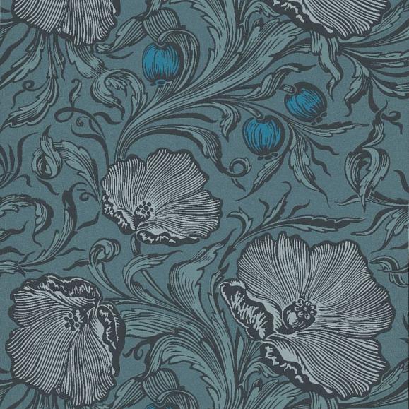 Обои Little Greene 0263PTAIRFO Poppy Trail Air Force Blue