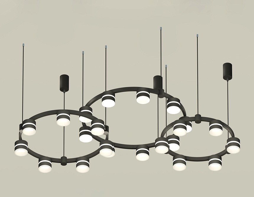 Комплект подвесного светильника Ambrella Light Techno Ring XR92092220 (A9209x3, C9242, C9238, C9232, N8445)