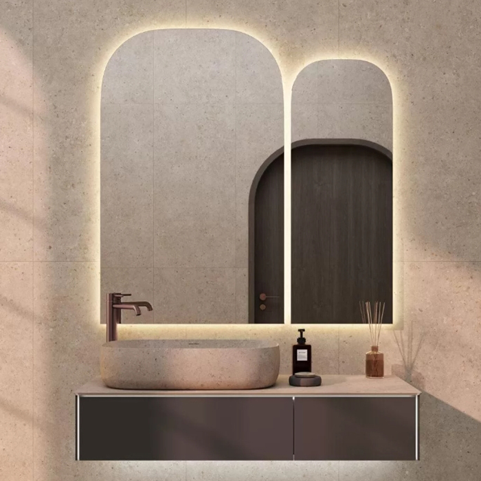 Kerama Marazzi Vetrata Зеркало R 40х103.5см., сенсор со сменой цвета подсветки и антизапотеванием