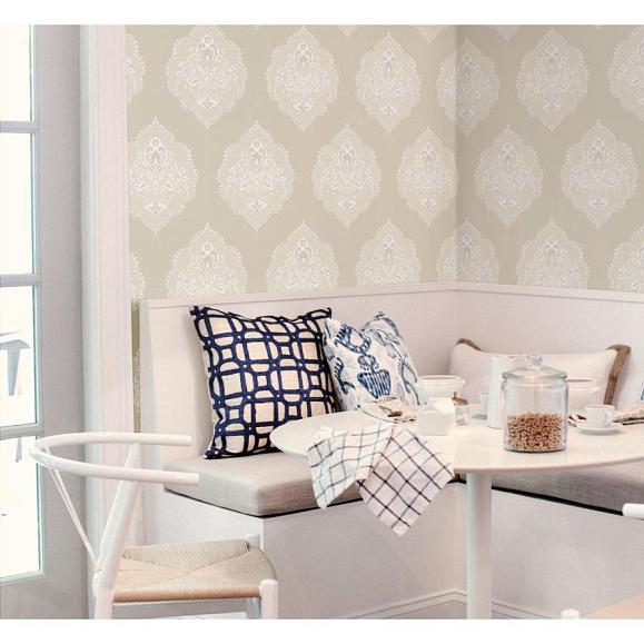 Обои York DM4983 Signet Medallion Damask Beige