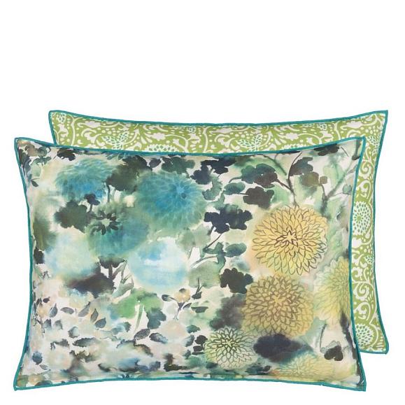 Подушка CCDG1252, Outdoor Japonaiserie, Azure, Designers Guild 60 x 45см