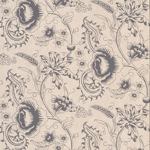 Обои Little Greene 0291WOKNIGH Woodblock Mono Knightsbridge