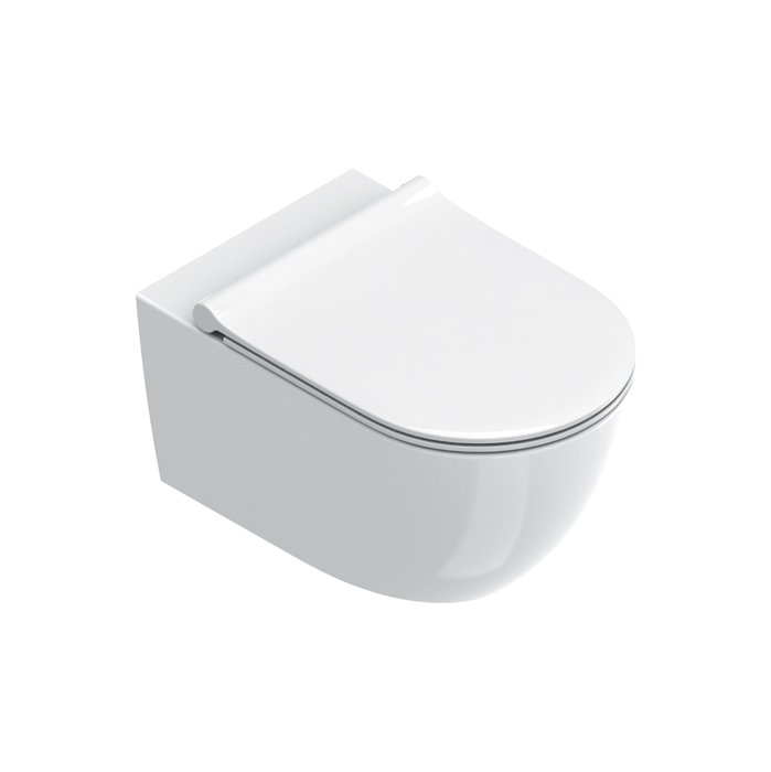 Catalano Sfera Унитаз подвесной 55х35см, безободковый, смыв Tornado, покрытие Cataglaze+, цвет: белый глянцевый