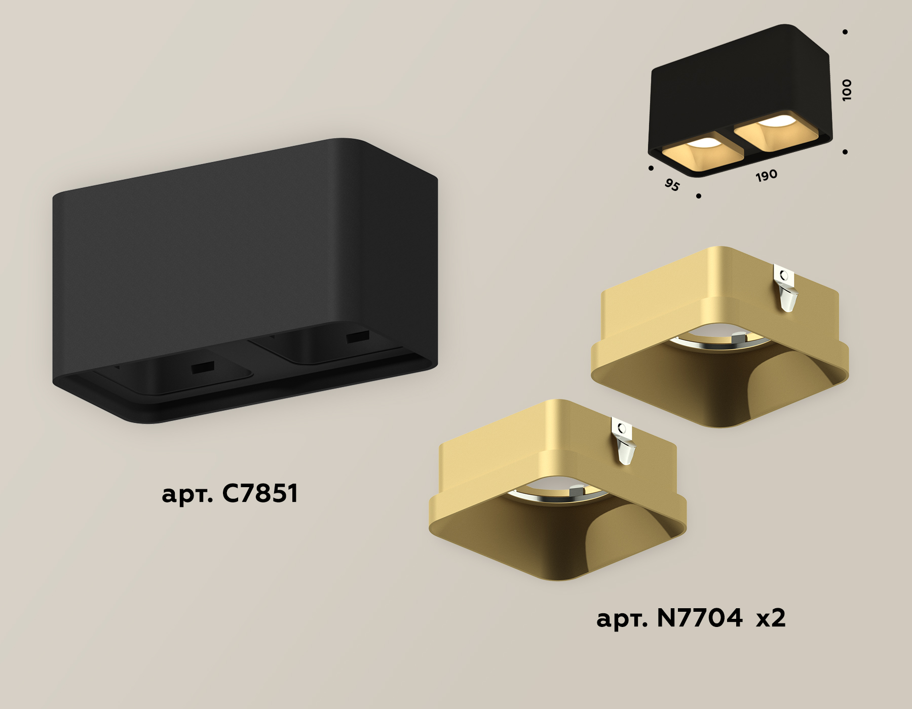 Накладной светильник Ambrella Light Techno XS7851004 (C7851, N7704)