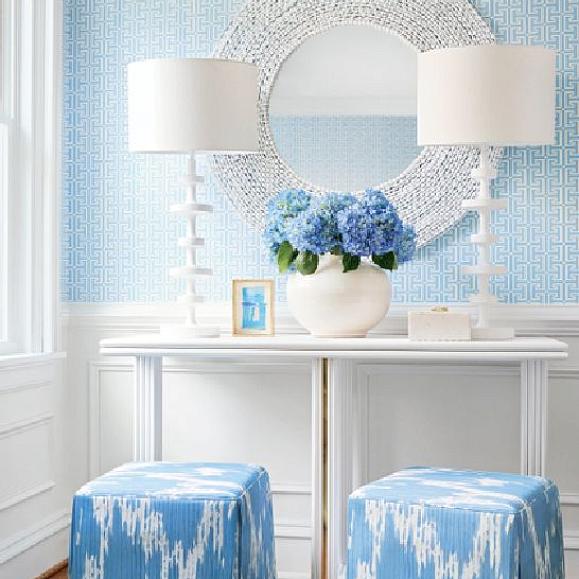 Обои Thibaut T20857 T-Square Light Blue