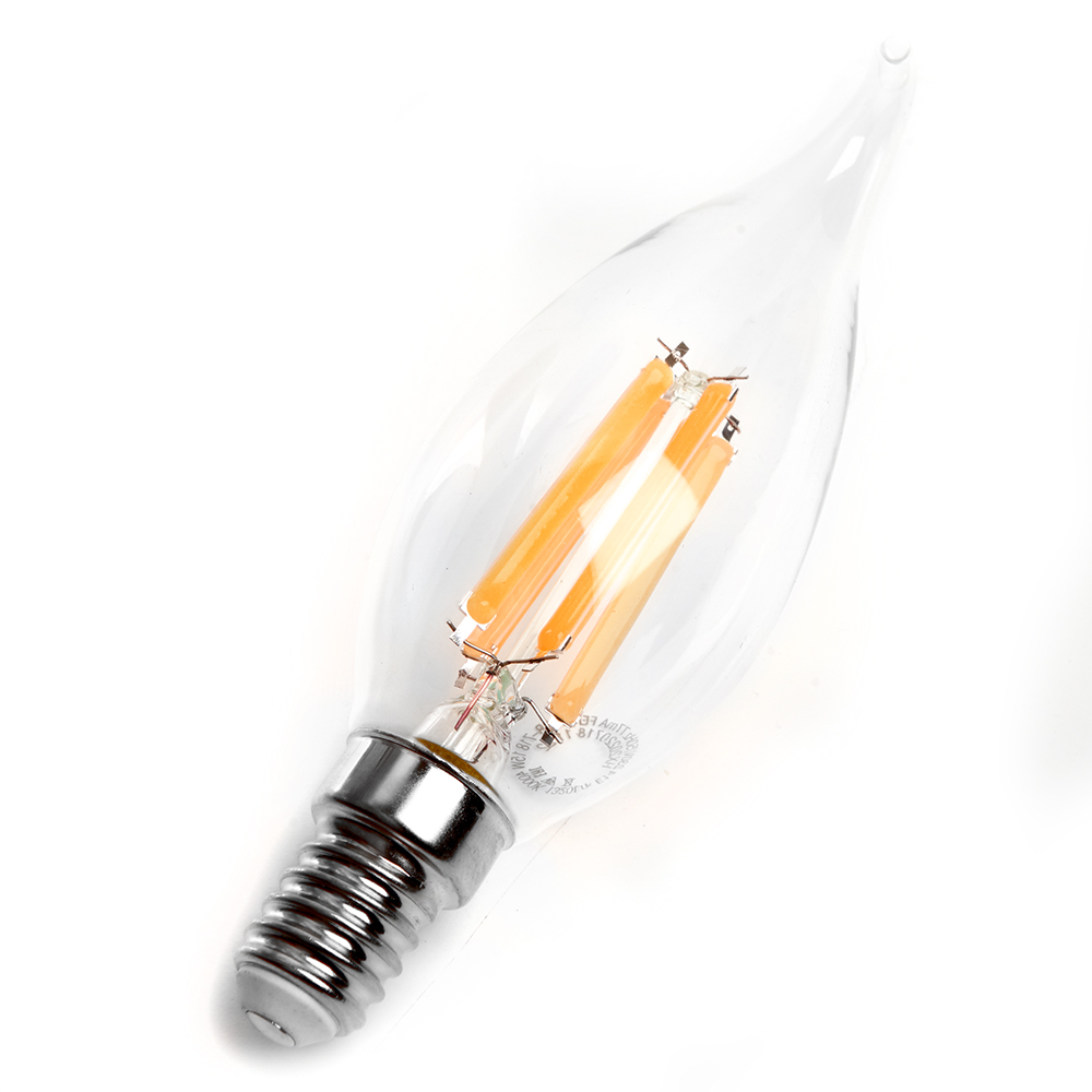 Лампа светодиодная Feron LB-718 Свеча на ветру E14 15W 6400K 38264