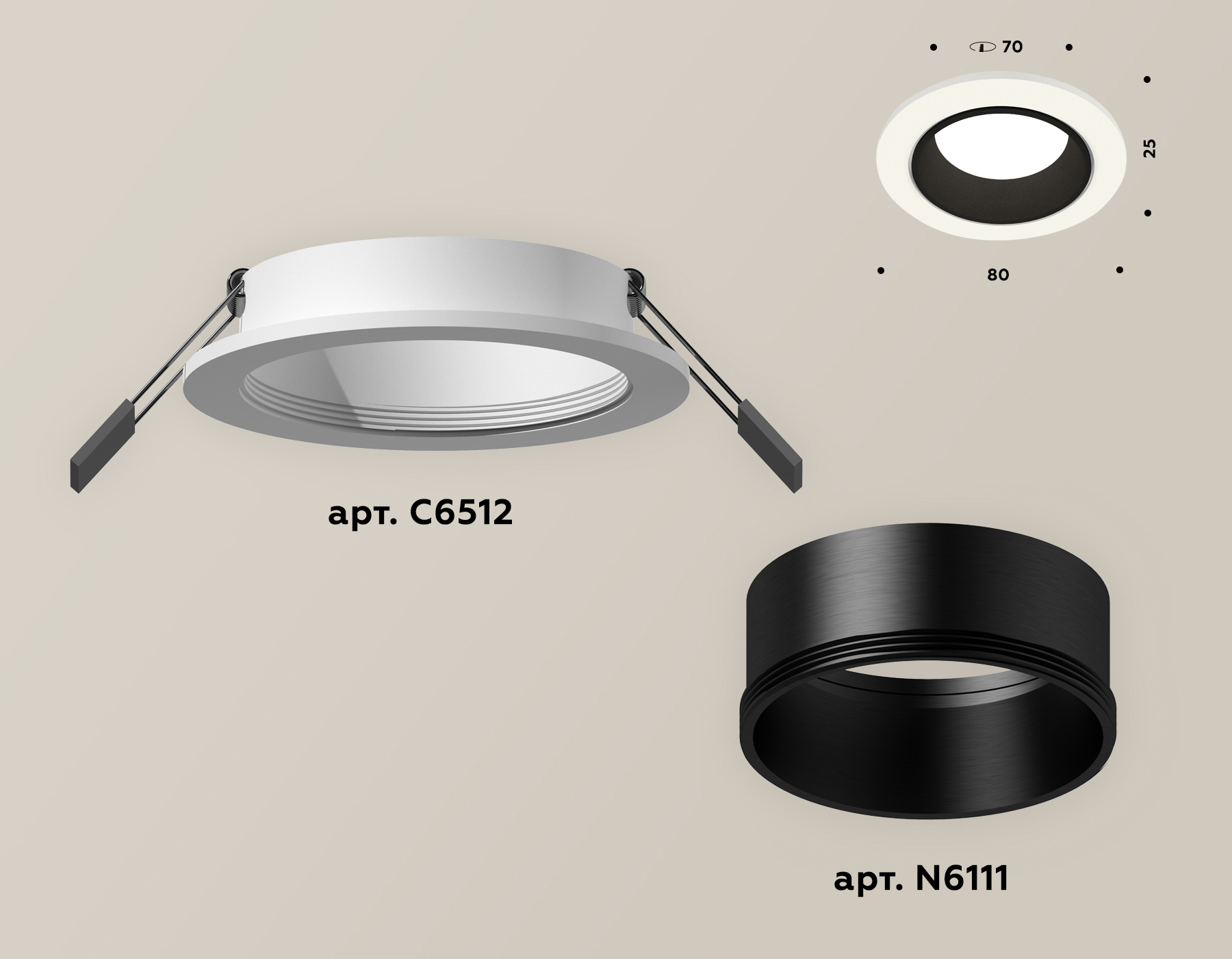 Встраиваемый светильник Ambrella Light Techno XC6512002 (C6512, N6111)