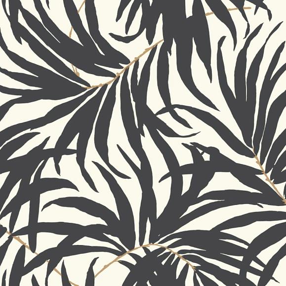 Обои York AT7056 Bali Leaves Black/Gold
