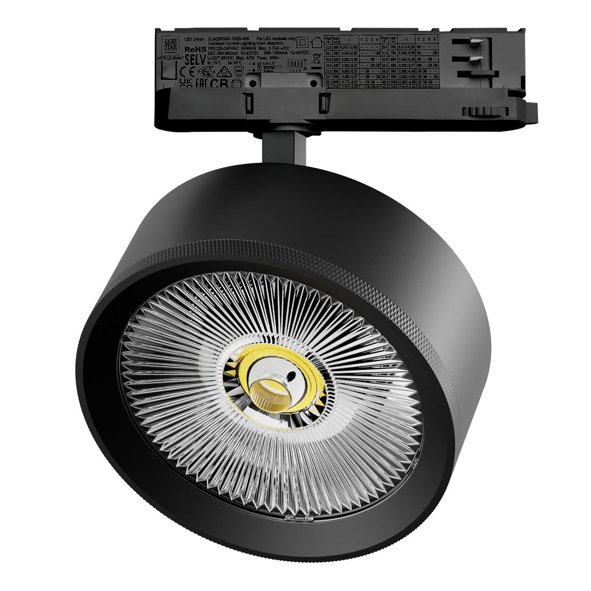 Светильник для трековой системы Quattro с адаптером Lightstar Alta Pro A5737QT