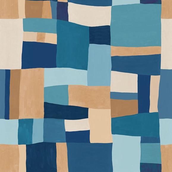 Панно Caselio 104896202 Wonderfull Patchwork Bleu