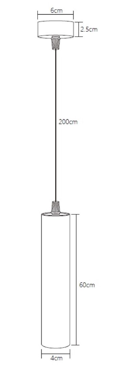 Подвесной точечный светильник Fiberli Tube460WN 12110204