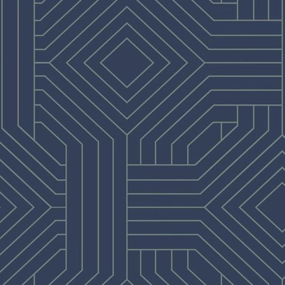 Обои York CI2375 Diverging Diamonds Fantasy Navy