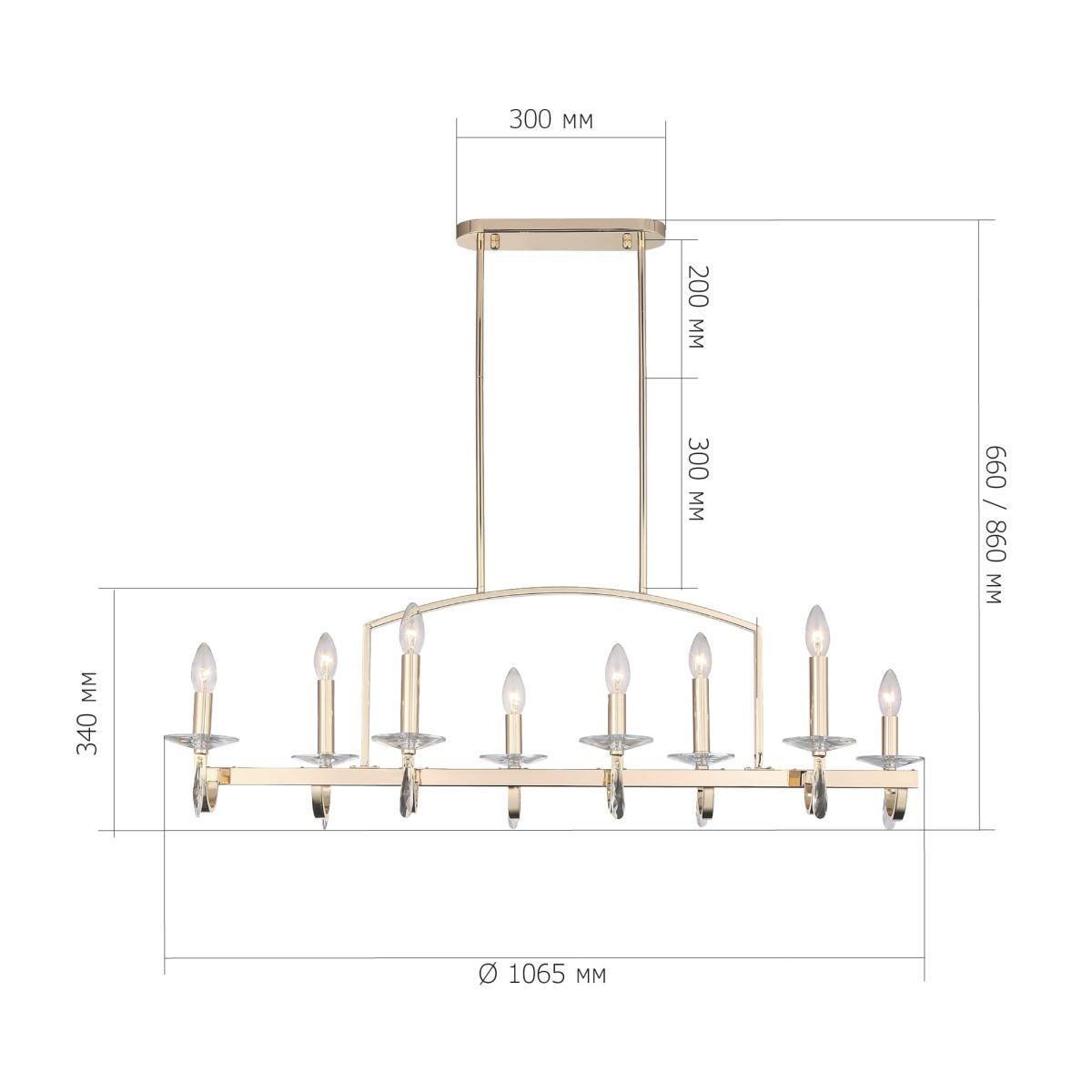 Подвесная люстра ST Luce Элеганс SL1405.223.08