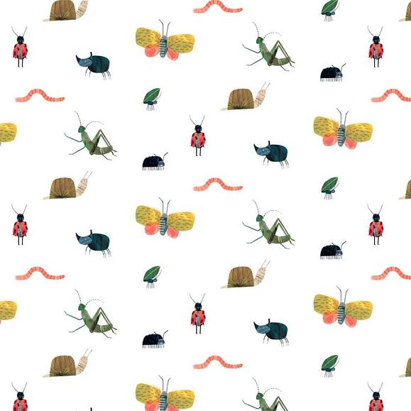 Обои Harlequin 112635 Garden Friends Poppy/Ochre/Leaf