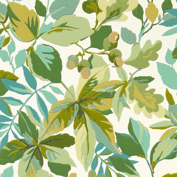 Обои Sanderson 217223 Robin's Wood Botanical Green