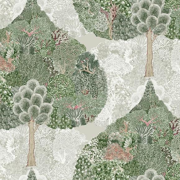 Обои York BO6702 Mystic Forest Green/Coral