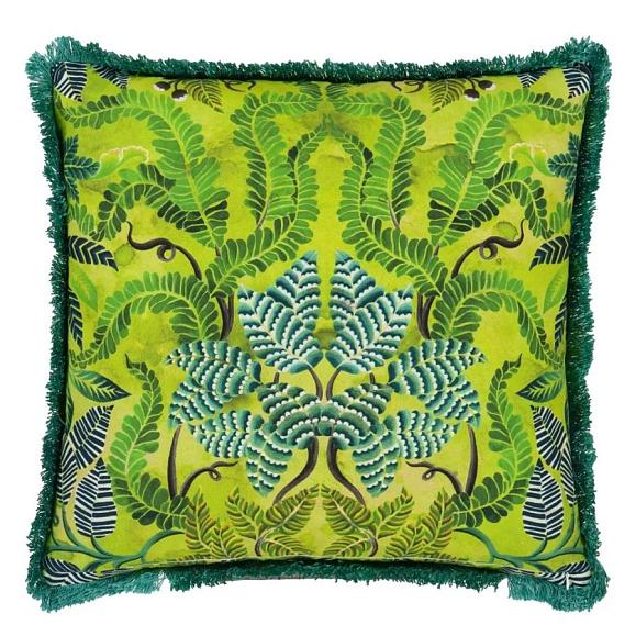 Подушка CCDG1464, Brocart Decoratif Embroidered, Lime, Designers Guild 50 x 50см