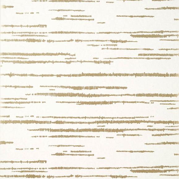 Обои Thibaut T10454 Echo Metallic Gold on White