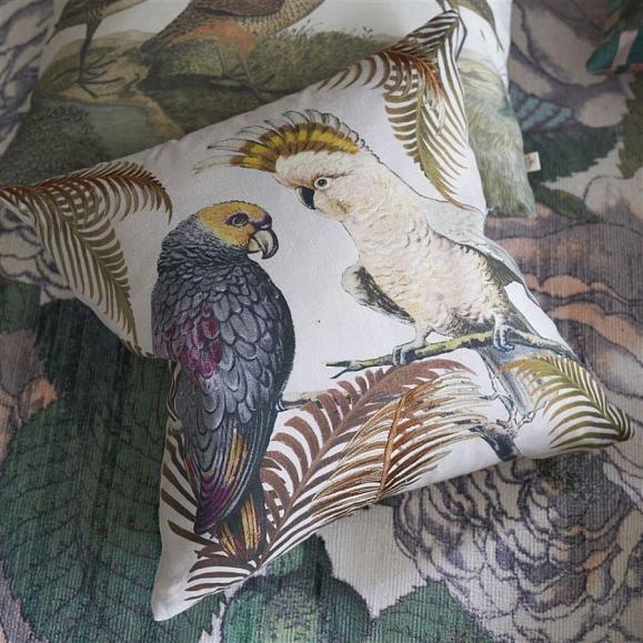 Подушка CCJD5054, Parrotand Palm, Parchment, John Derian 50х50см