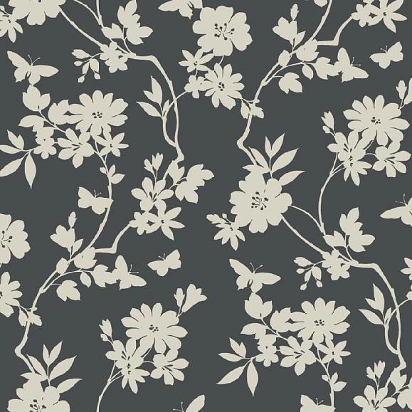 Обои York DT5025 Flutter Vine Charcoal