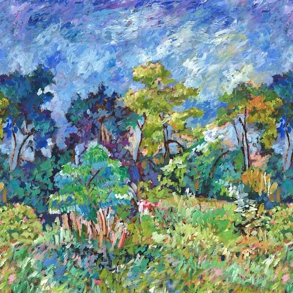 Панно Designers Guild PDG1179/01 Foret Impressionniste Cobalt