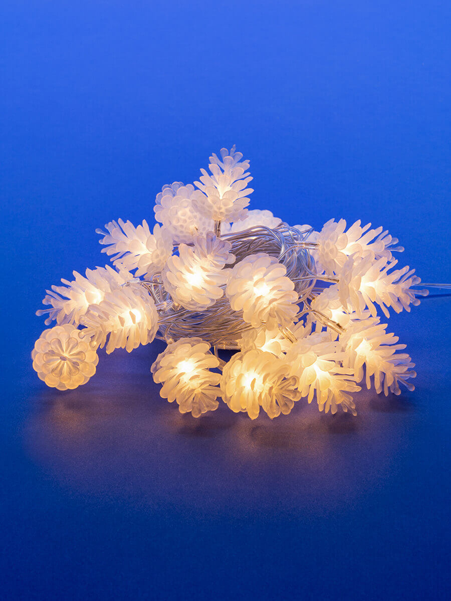 Светодиодная гирлянда (09582) Uniel шишки 220V белый ULD-S0280-020/DTA Warm White IP20 PINE CONES