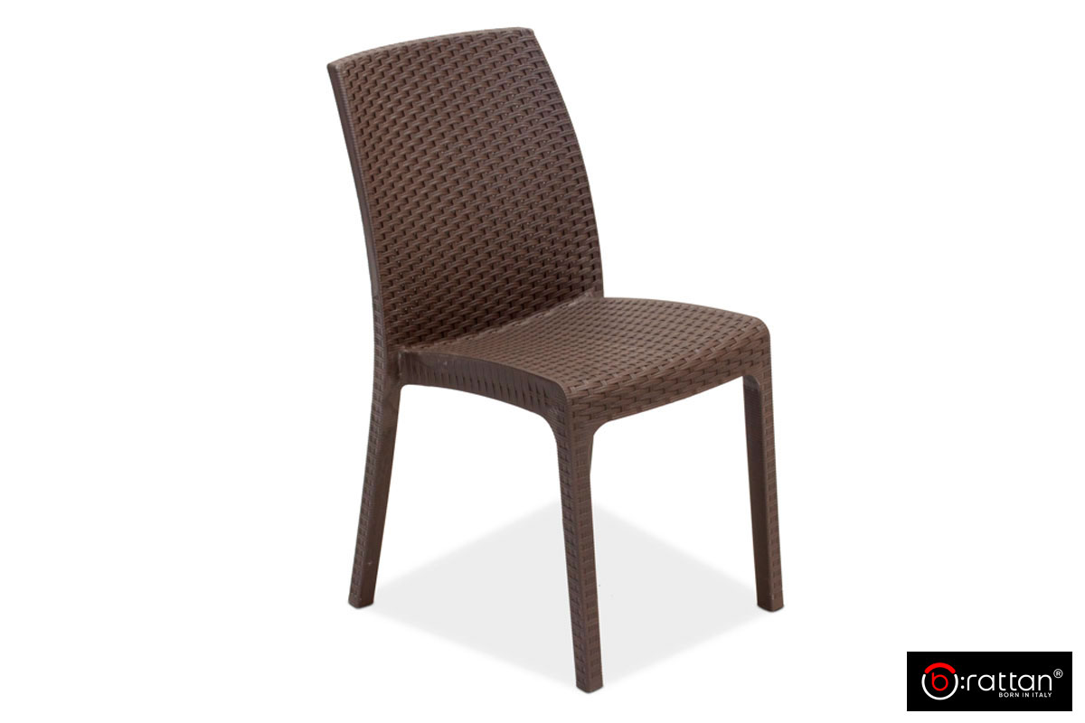 Стул B:rattan ВИРДЖИНИЯ / VIRGINIA без подлокотников, коричневый