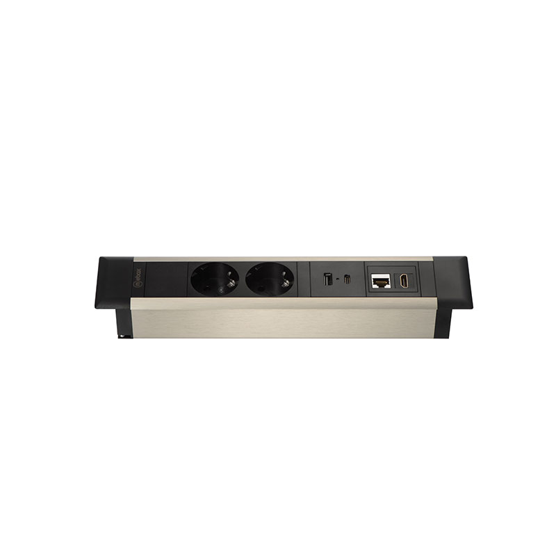 Блок розеток 41T (2 секции, USB + type C + RJ45 + HDMI) Mebax 00-00002593