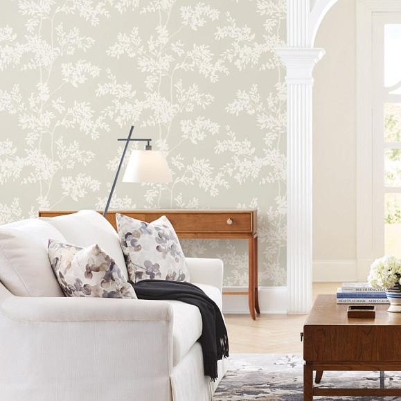 Обои York BL1805 Lunaria Silhouette Lt. Taupe/White