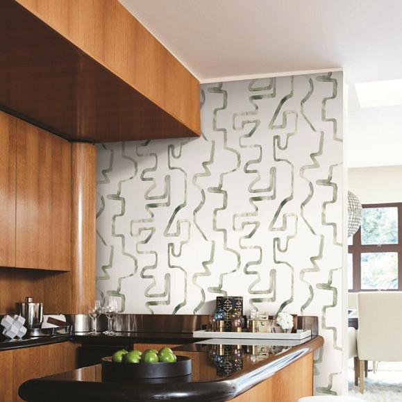 Обои York AG2051 Abstract Aura Green/Grey
