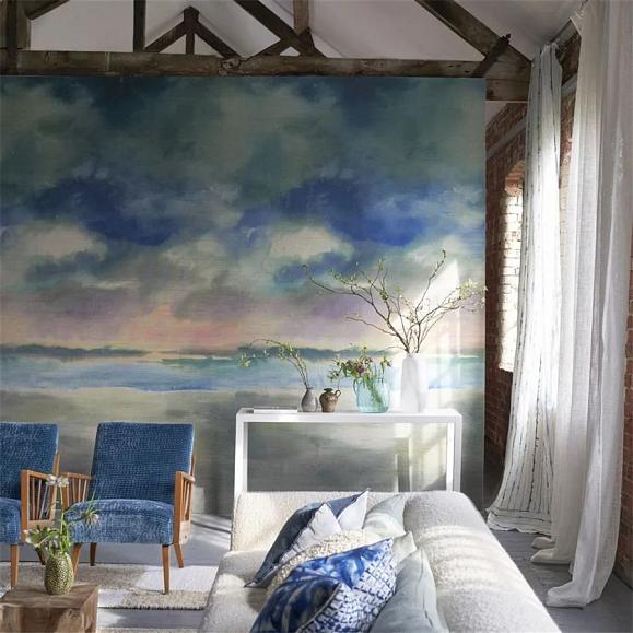 Панно Designers Guild PDG1184/01 Paysage Marin Grasscloth Sky