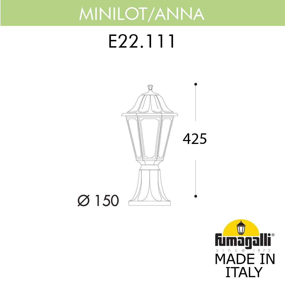 Ландшафтный светильник Fumagalli MINILOT/ANNA E22.111.000.AXE27